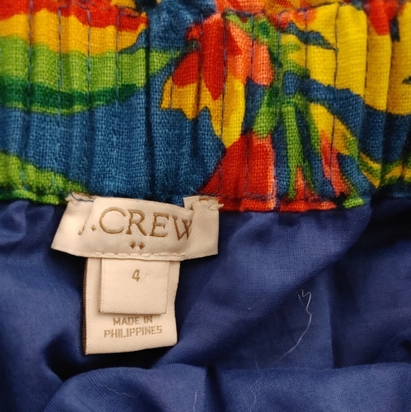 NWOT Women's J.Crew Pull-on skirt in Ratti® tropical toile linen - Picture 3 of 3